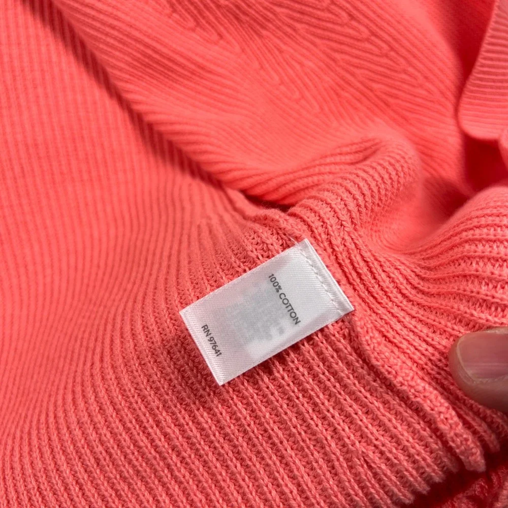 J. Jill Sweater Women 2x Cactflower Pink Coral Ribbed Open Front Cardigan Duster
